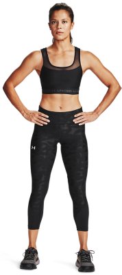 Black Under Armour Fly Fast Graphic Womens Crop Running Tights